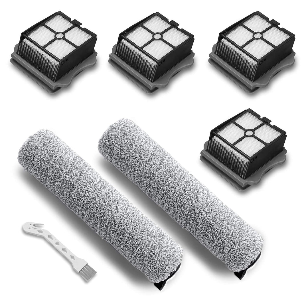 Ersatzteile für iFloor 3/Floor One S3 Nass- und Trockensauger, 2 Stück Bürstenrollen + 4 Stück Staub