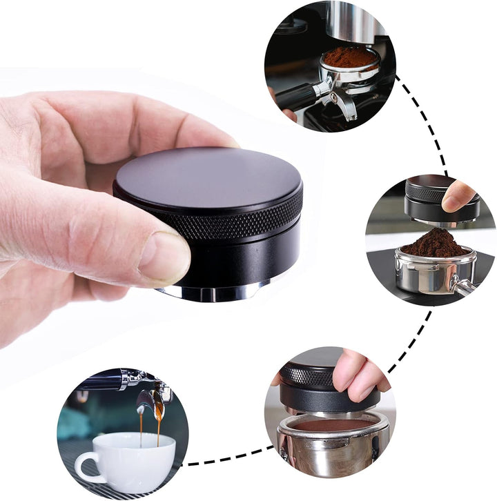 58mm Schwarz Coffee Distributor - 304 Edelstahl Espresso Leveler für Verteilt Kaffeepulver - Verteil