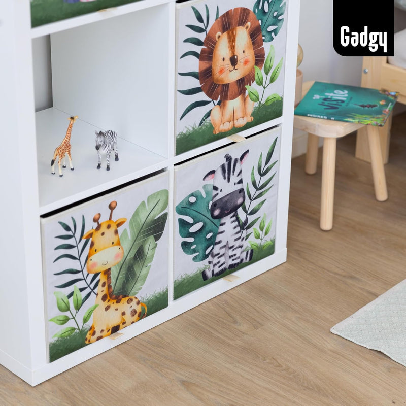 Gadgy Aufbewahrungsbox Kinder - Aufbewahrungsbox Kinderzimmer 4er Set - Kompatibel mit Kallax Boxen