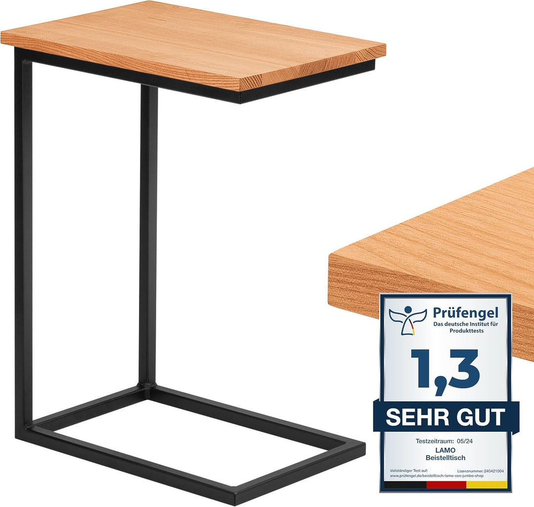 LAMO Manufaktur Beistelltisch | Laptoptisch | Sofatisch | mobiler Kaffeetisch | Nachttisch | 45x30x6