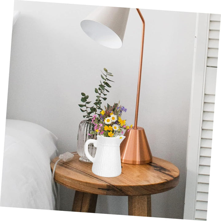 TOPBATHY Nordische Krug Vase Keramik Blumentöpfe Bauernhaus Blumenkrug Rustikaler Krug Behälter Blum