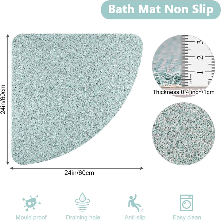 Walant Duschmatte rutschfest Waschbar,PVC Luffa Badematte,Schnell trocknend,Anti-Rutsch, Hervorragen