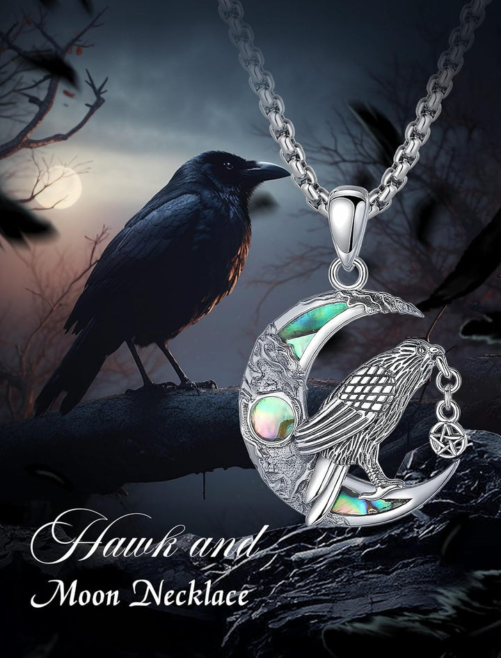 AEONSLOVE Göttin Lilith Kette 925 für Damen, Dreifache Mondgöttin | Lebensbaum Erdmutter Göttin | He