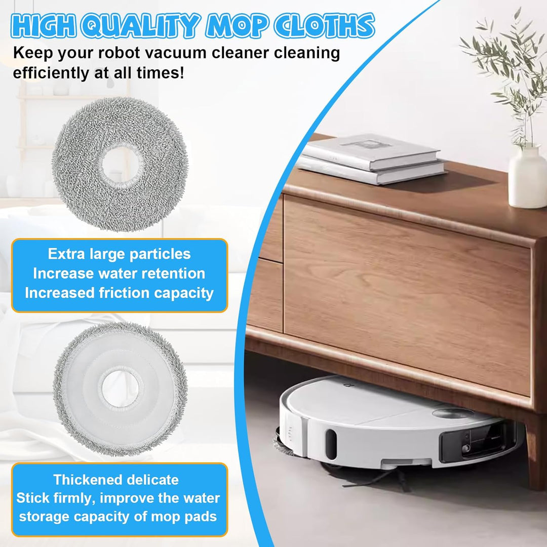 15 Stück Mopptücher Wischplatten Wischpad Zubehör Kompatibel mit Dreame X10/X20/X30 Pro/S10/X30 Pro