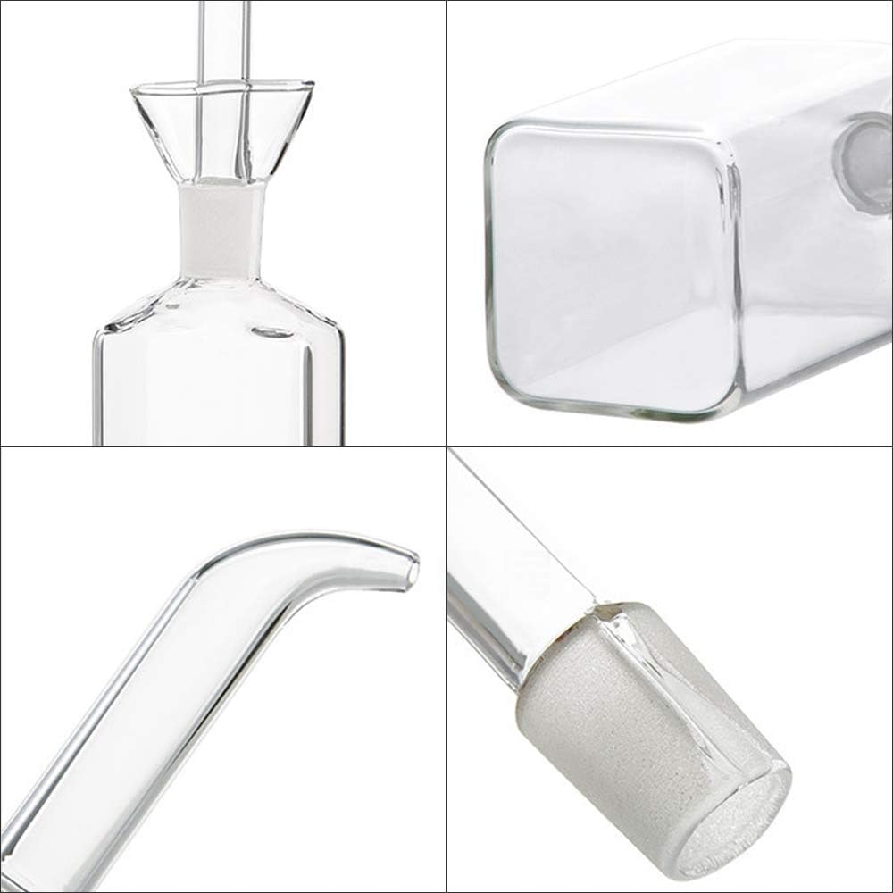 Ölflasche, Glasflasche, Olivenöl, Spender, Kochen, Öl, Essig, Messspender mit Ausguss, für Küche und
