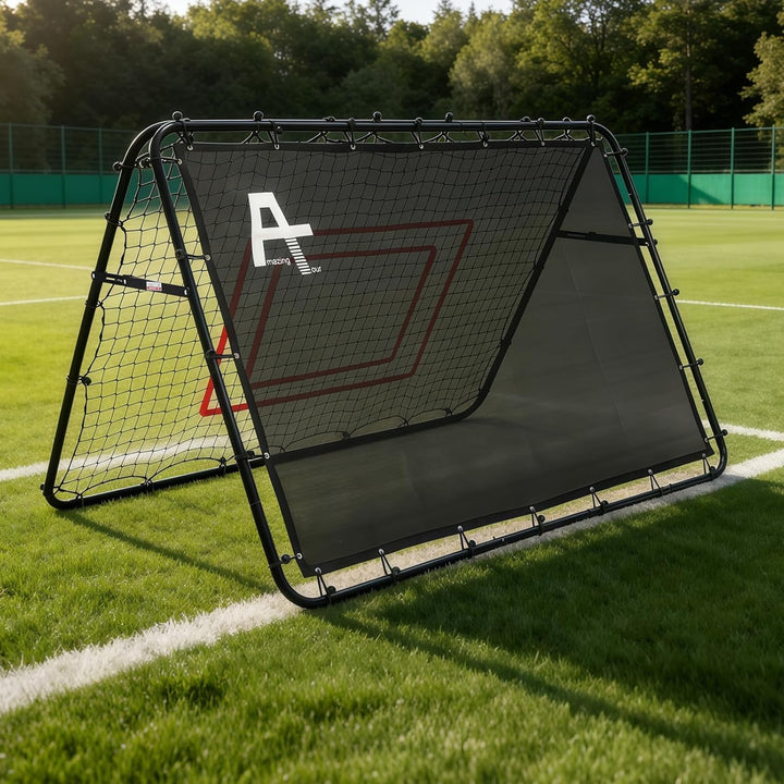 Doppelseitige Rebounder Net Fussball Training Ausrüstung, 100/120/180cm, Fussball Tor Kickback Ziel