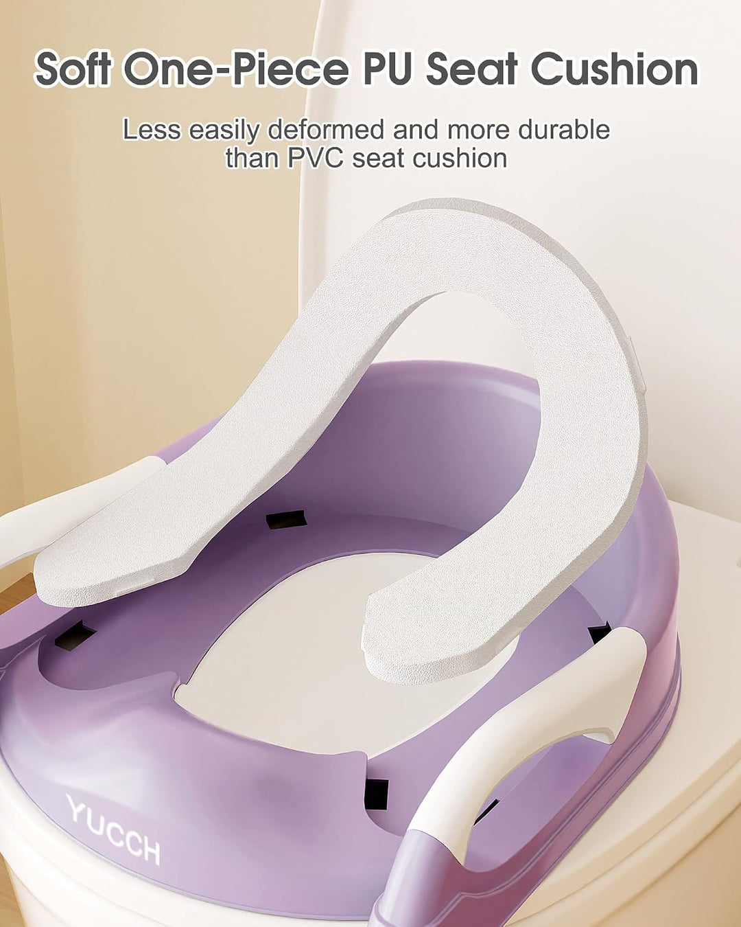 Yucch Toilettensitz Kinder mit Treppe – Upgraded 2-in-1 Kind Toilettensitz höhenverstellbar, rutschf