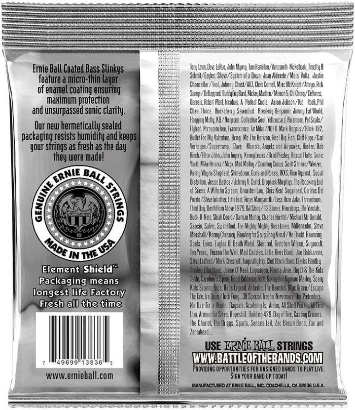 Ernie Ball Bass 5 Slinky Cobalt E-Bass-Saiten, Stärke 45-130 Regular (45–130) 5-Saiter, Regular (45–