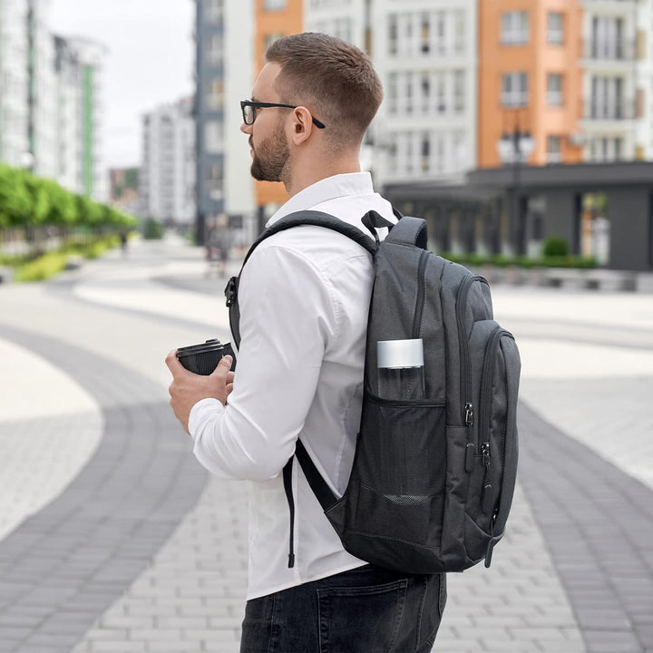 17.3 Zoll Laptop Schulrucksack Teenager Jungen und Mädchen, Rucksack Herren Gross mit Laptopfach Was