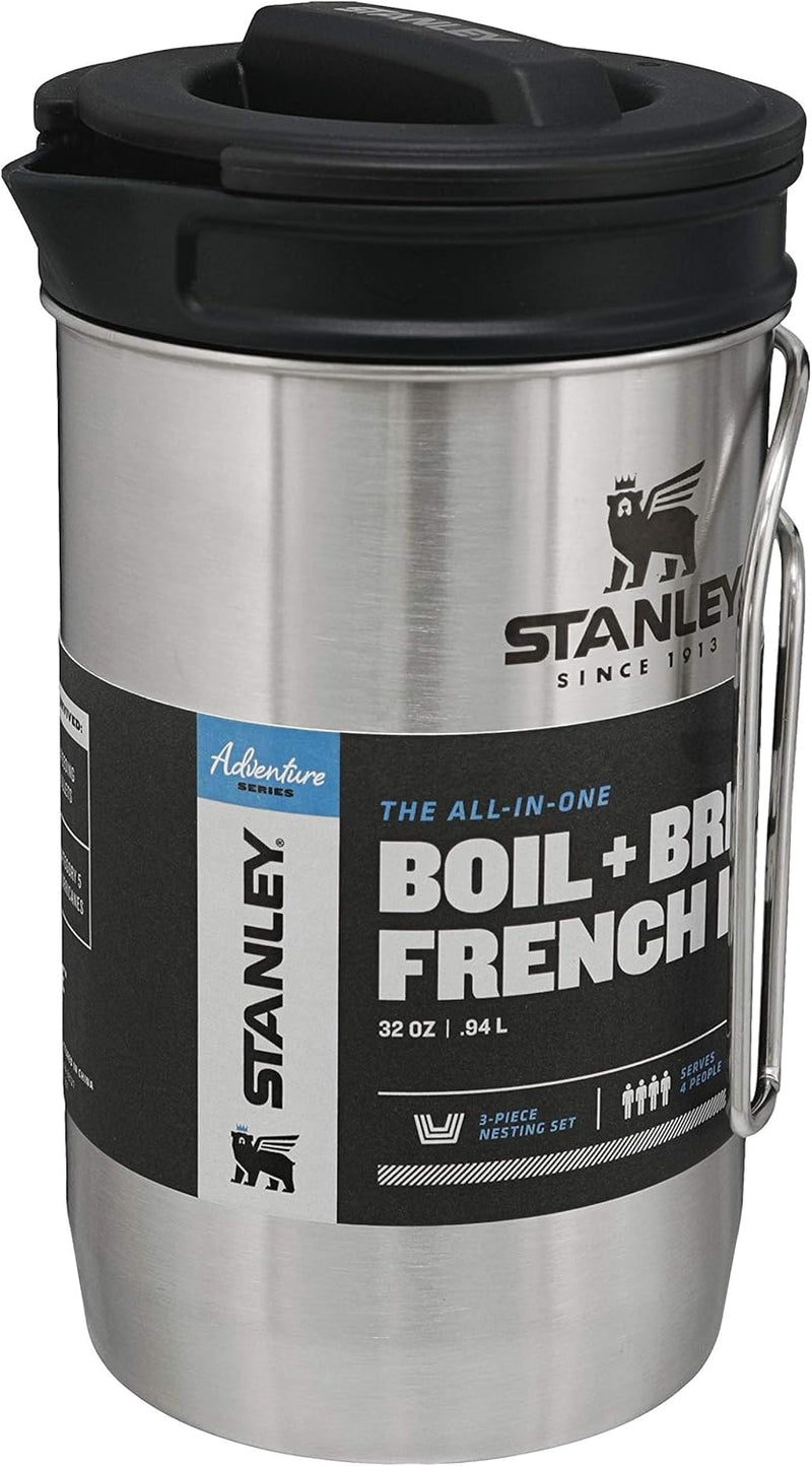 0 Stanley Boil and Brew French Press, Schwarz, 32 oz