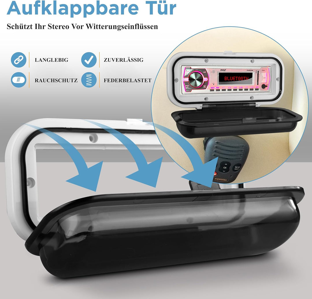 Pyle wetterfeste Radio Schild weiss, weiss