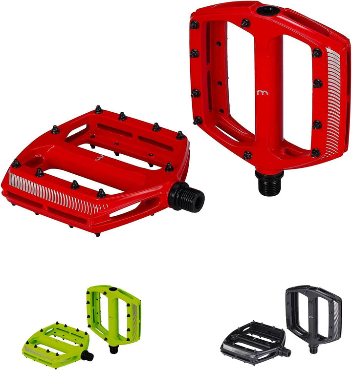 BBB Cycling Fahrrad Pedale mit Grosse Plattform Alu-Pedalkörper Auswechselbare Grip-Pins CoolRide BP