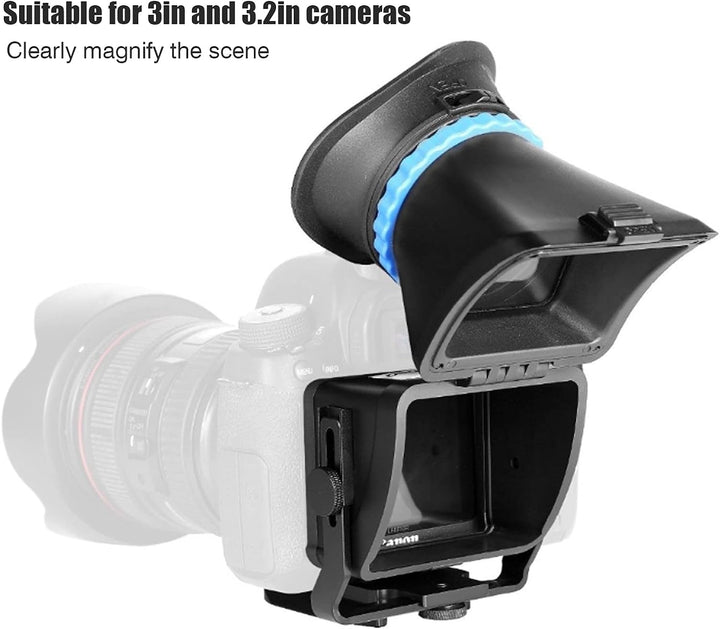 ST-1-Kamera-Bildschirmsucher, Sucher mit 3-facher Lupe für Kamera-Camcorder mit 3 Zoll/3,2 in Bildsc