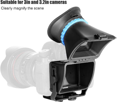 ST-1-Kamera-Bildschirmsucher, Sucher mit 3-facher Lupe für Kamera-Camcorder mit 3 Zoll/3,2 in Bildsc