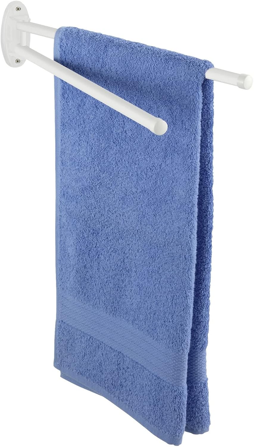 WENKO Handtuchhalter Mod. Basic mit Zwei beweglichen Armen für Handtücher aus hochwertigem lackierte