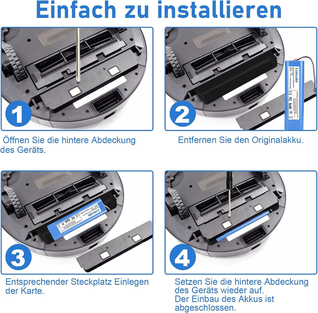 6.0Ah 14.4V Staubsauger Akku Ersatz für Proscenic M8 Pro akku