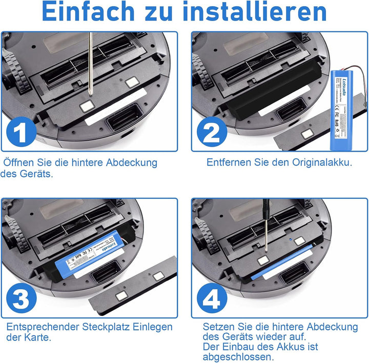 6.0Ah 14.4V Staubsauger Akku Ersatz für Proscenic M8 Pro akku