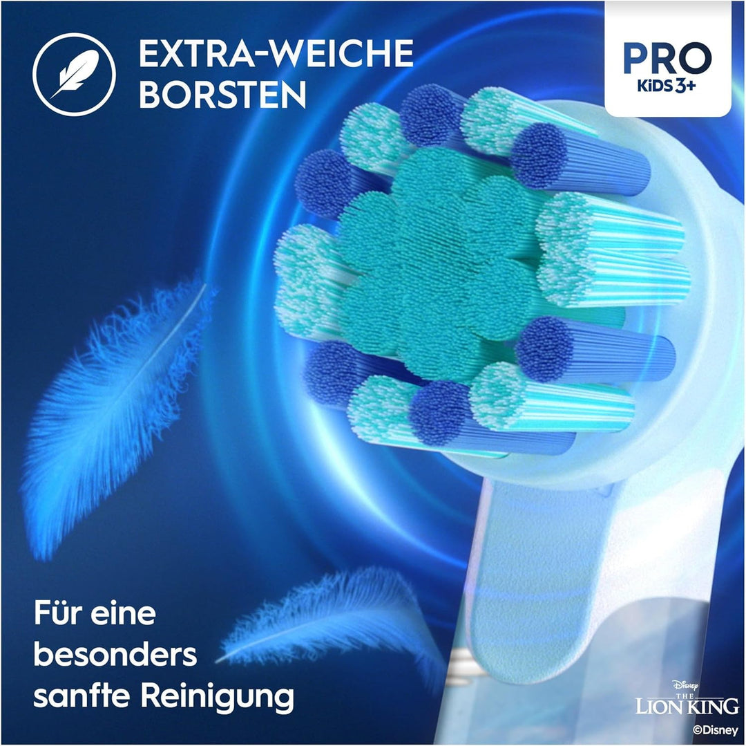 Oral-B Pro Kids König der Löwen Aufsteckbürsten für elektrische Zahnbürste, 8 Stück, extra weiche Bo
