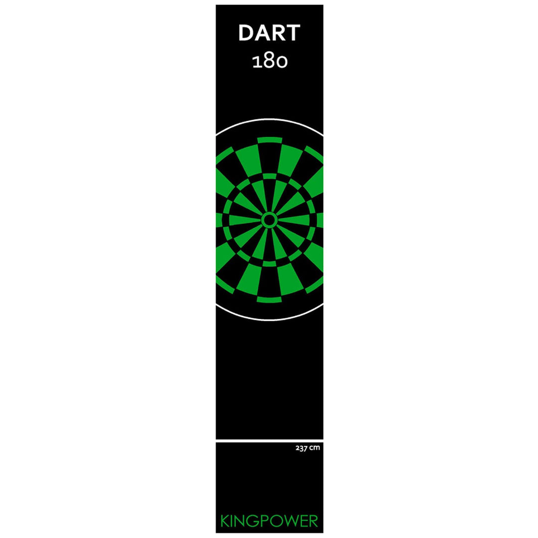 Kingpower Dartteppich mit Abwurflinie, Dart Zubehör mit Motiv, Dartmatte mit Oche, pflegeleichter Te
