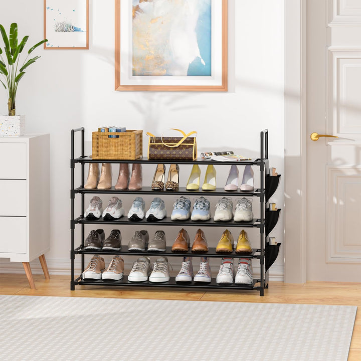 OYREL Schuhregal 5 Ebenen Schuhständer Schuhorganizer für 20-25 Paar Schuhe Platzsparend & Stabil Sc