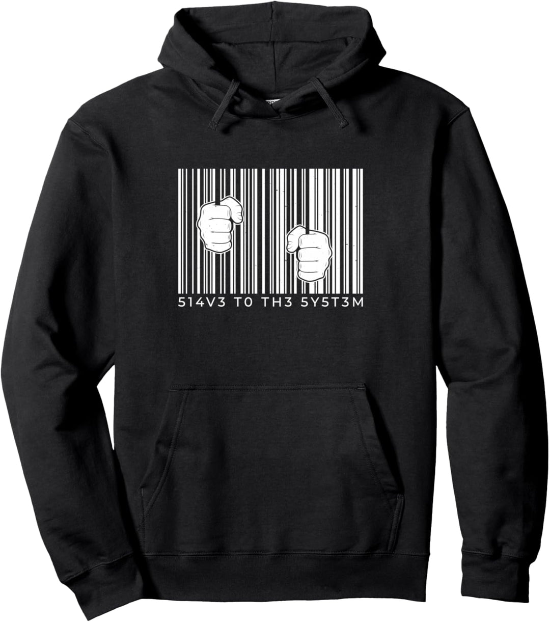 Barcode Strichcode Überwachung Verschwörung Pullover Hoodie