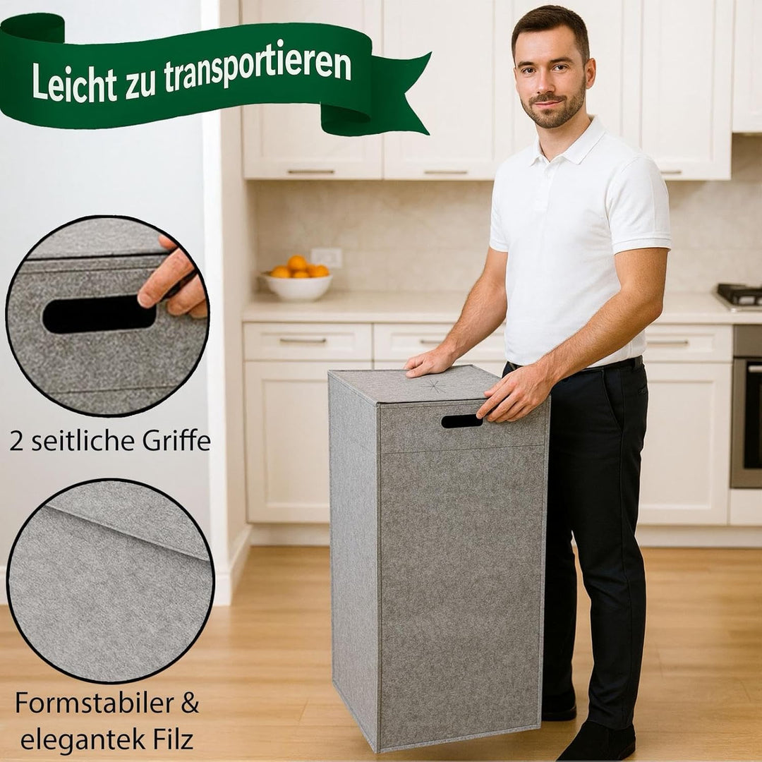 SILUK Pfandflaschen Aufbewahrung 110L – Stabiler - Pfandflaschen Aufbewahrung, Flaschensammler mit D