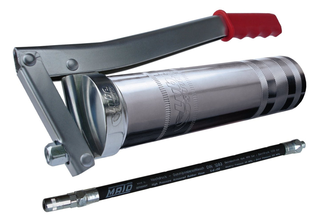 Mato Lube-Shuttle System Fettpresse Mit Anschlussgewinde M10x1, Zubehör:Sicherheits-Gummipanzerschla