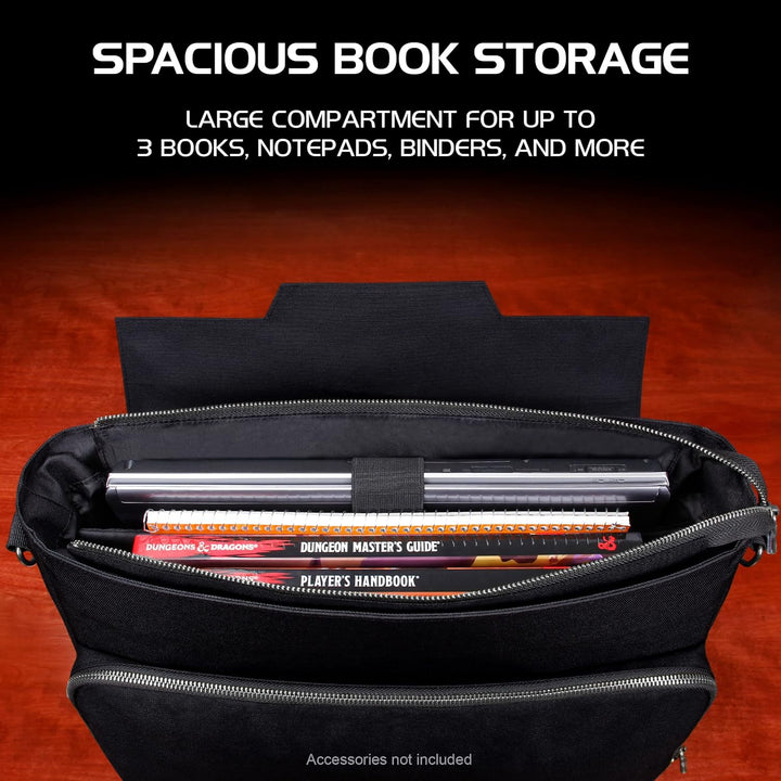 ENHANCE Player's Essentials DND-Tasche, Sammleredition - Umhängetasche aus Drachenhaut für 2–4 Büche