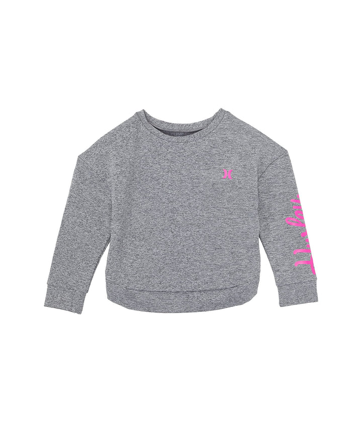 Hurley Mädchen Hrlg Beach Active Crssvr Crew Sweatshirt 18 Jahre Schwarz, 18 Jahre Schwarz