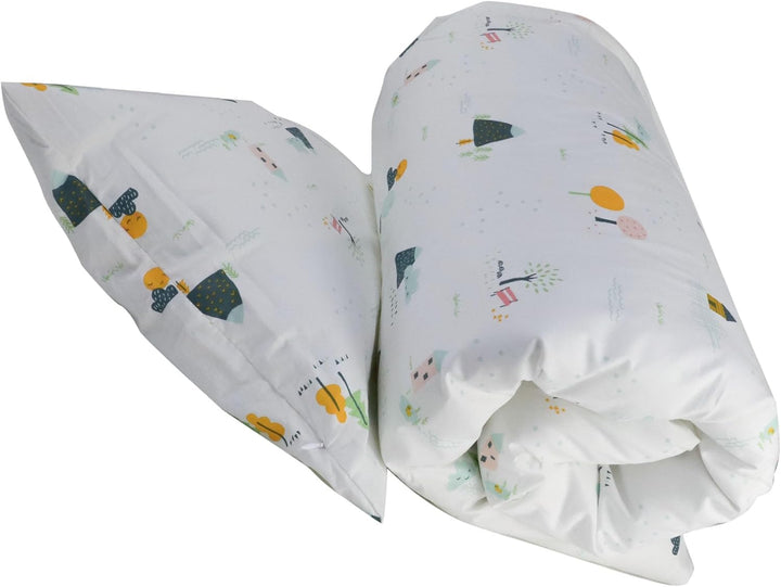 various Wendbare Babybettwäsche-Sets (60 x 120 cm), 100% Baumwolle, bestehend aus Bettbezug und Kiss