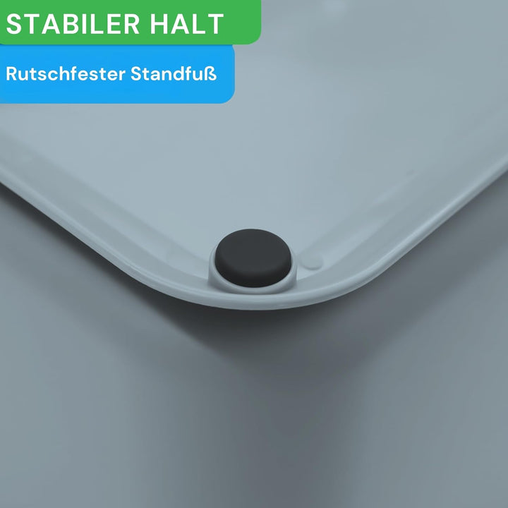 YourCasa® Biomülleimer Küche 5L - geruchsdichter Bio Mülleimer mit Deckel & Knopfdruck-Mechanismus -