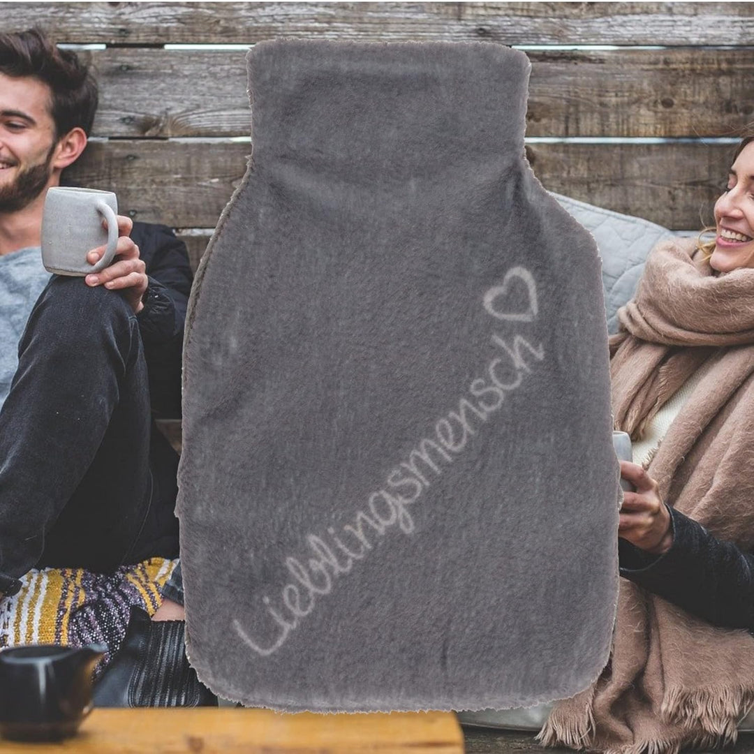 Set Handwärmer Taschenwärmer mit Strickhülle oder Fleeceüberzug, Fingerwärmer gegen kalte Hände im W
