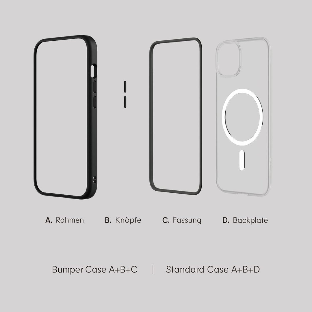 RhinoShield Modulares Case kompatibel mit MagSafe für [iPhone 14] | Mod NX - Überragender Magnet, In