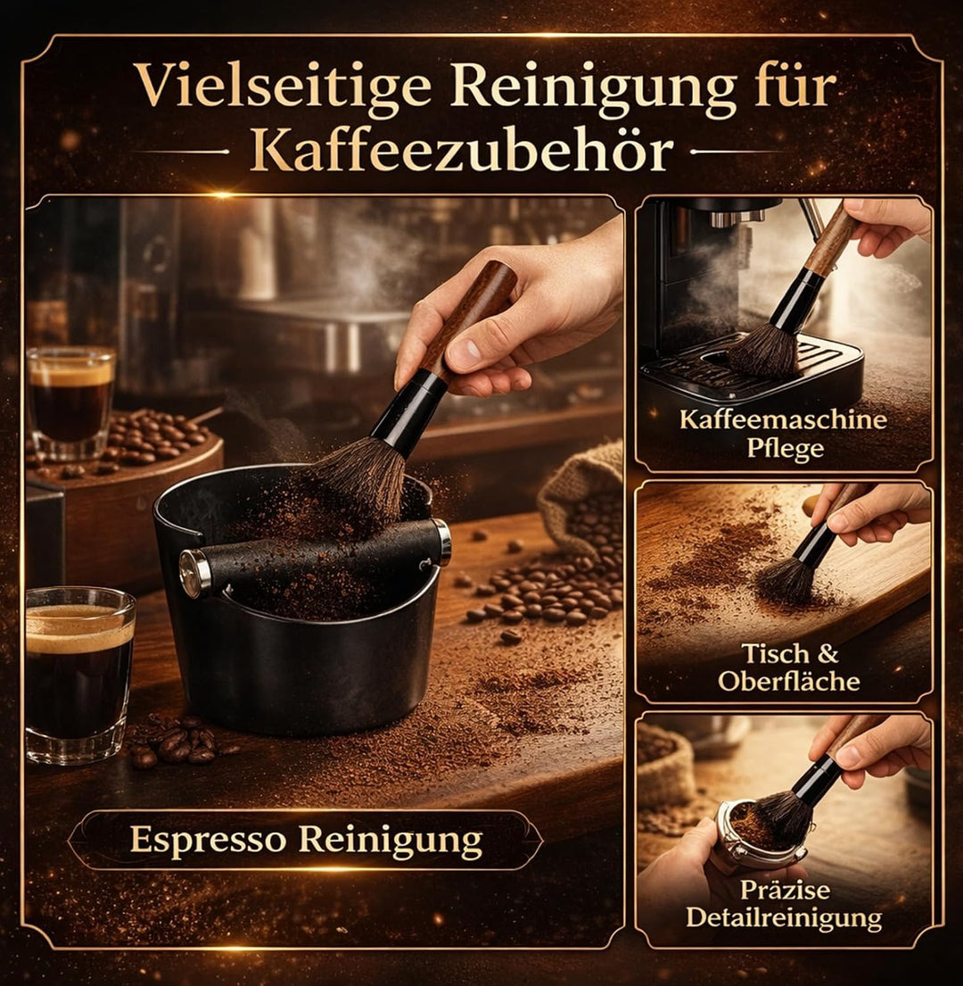 Abklopfbehälter für Siebträger, Kaffeesatz Abschlagbehälter, Espresso Abschlagbox Knock Box mit Meta