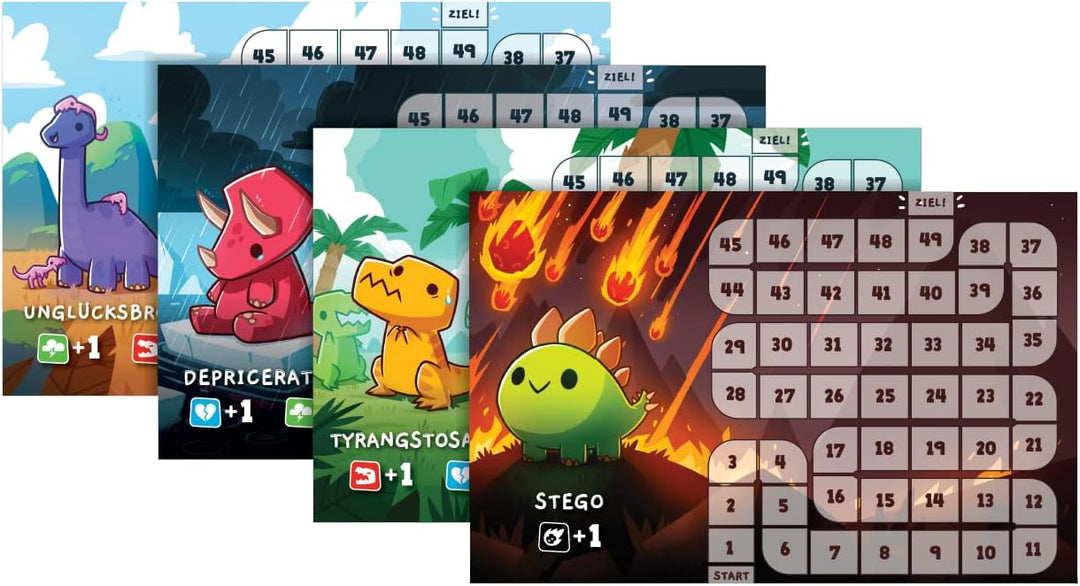 Unstable Games, Happy Little Dinosaurs, Grundspiel, Partyspiel, Kartenspiel, 2-4 Spieler, Ab 8+ Jahr