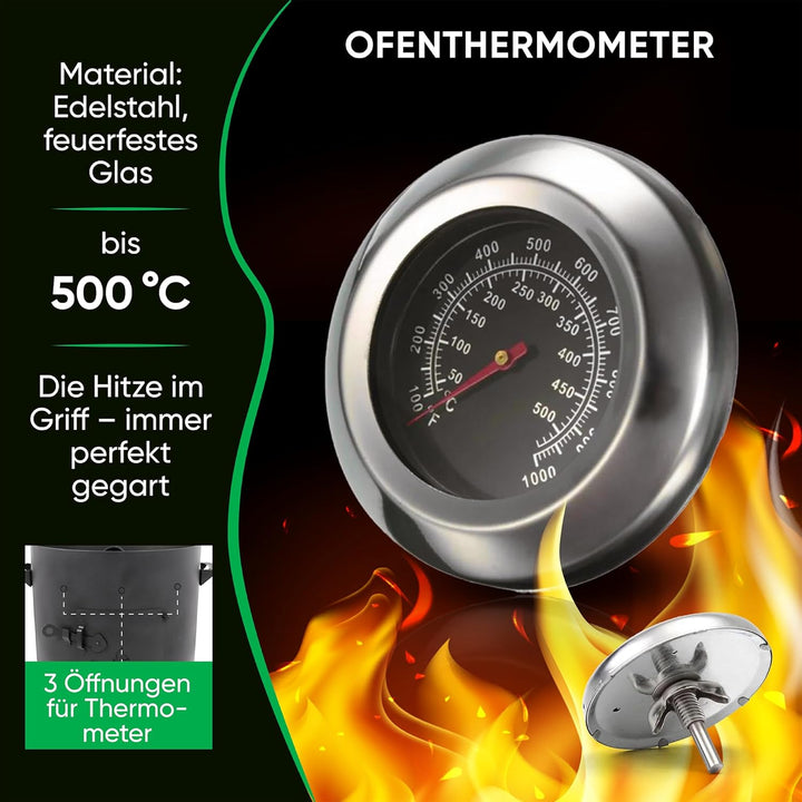 Utschak Feuerofen Ø 49cm für Kazan Wok 22L | Uchag mit Abzugsrohr &amp; Rohrverlängerung, Ablagetisch, R
