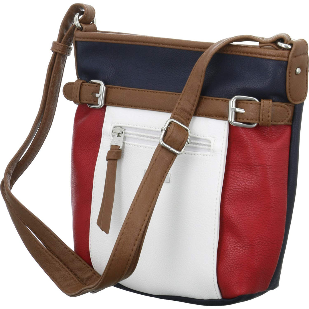 TOM TAILOR bags Juna Damen Umhängetasche Crossbody Bag Klein 26 x 7,5 x 24 Mixed Maritim, 26 x 7,5 x