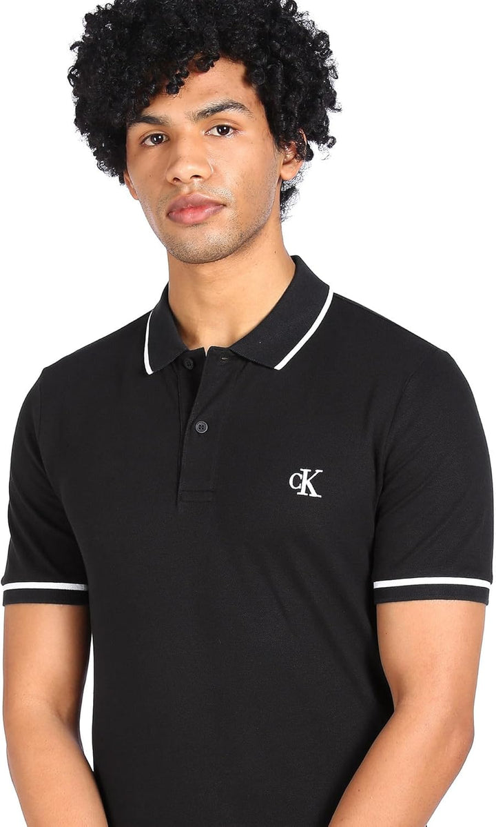 Calvin Klein Herren Poloshirt Kurzarm Kurzarm XS Black (Ck Black), XS Black (Ck Black)