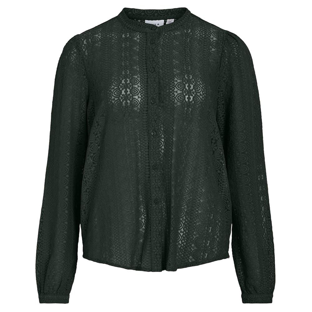 Vila Female Hemd VICHIKKA Spitzen S Scarab, S Scarab