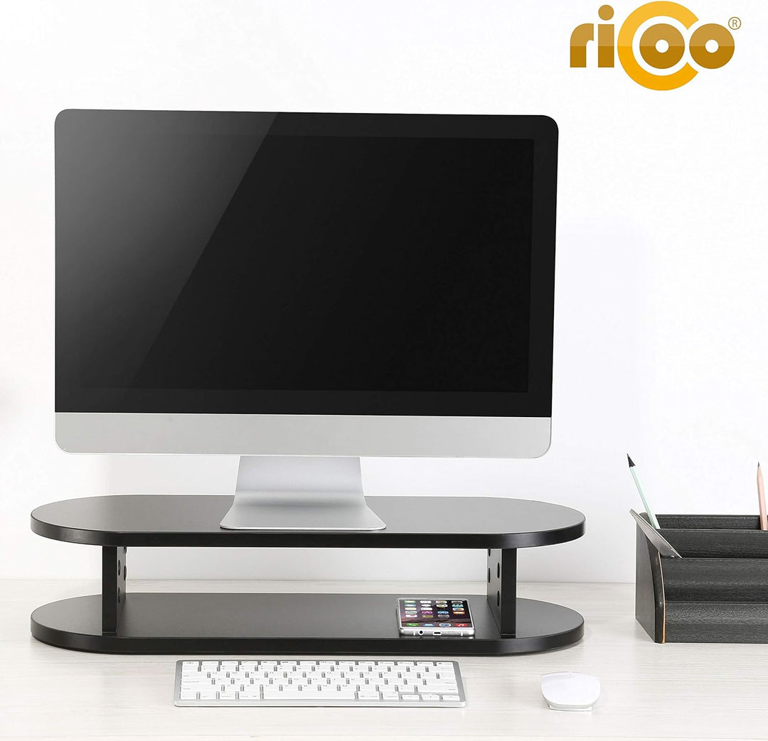 RICOO Monitorständer Schreibtischaufsatz Monitor Ständer für Computermonitore FS0116 Schreibtisch Au