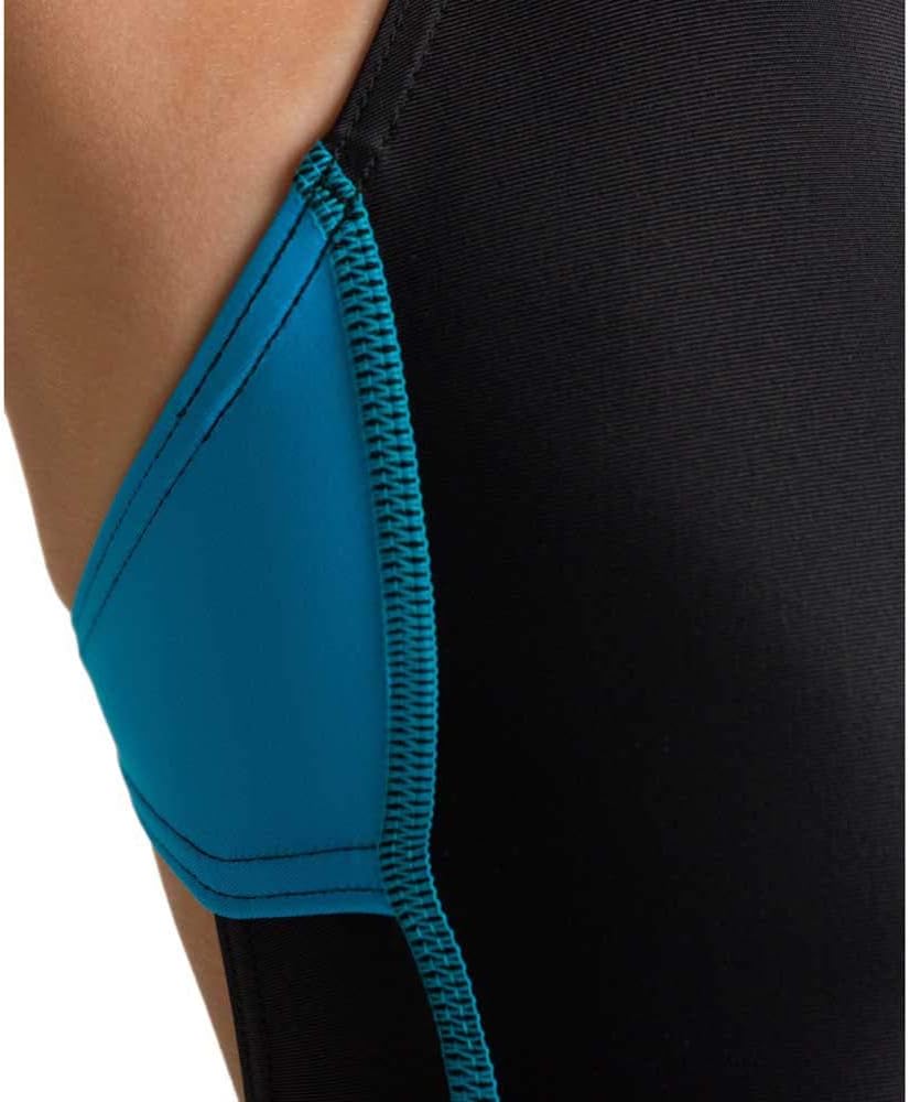 ARENA Damen Bañador 1p Basics Jr Swim Pro Back One Piece Black Sport 6-7 Schwarz/Türkis, 6-7 Schwarz
