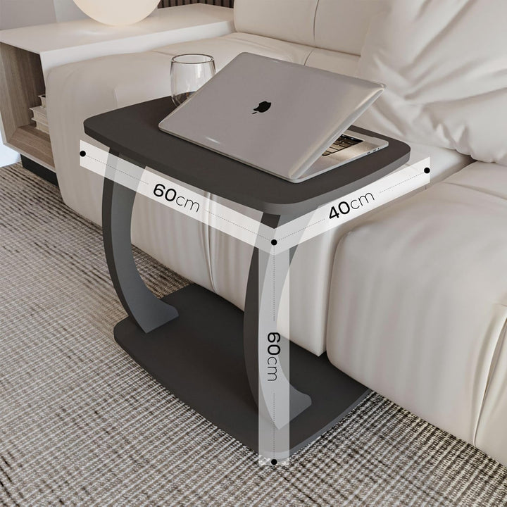 Beistelltisch Couch, mit Rollen, Laptoptisch für Couch, Kleiner Wohnzimmertisch, Sofatisch in stylis