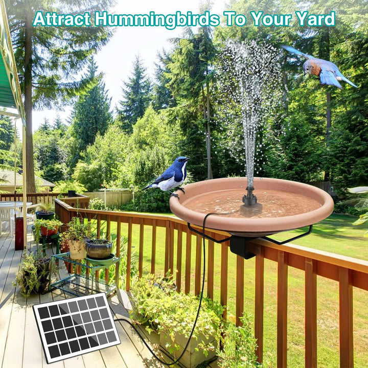 SZMP Solar Springbrunnen für aussen 2023 Upgraded,3.5W Solar Teichpumpe mit 8 DIY Effekte,16.4ft Net