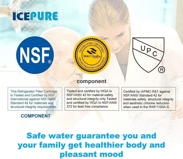 Icepure RWF1100A Kühlschrank-Wasserfilter kompatibel für Samsung DA29-00003G, 2 Stück