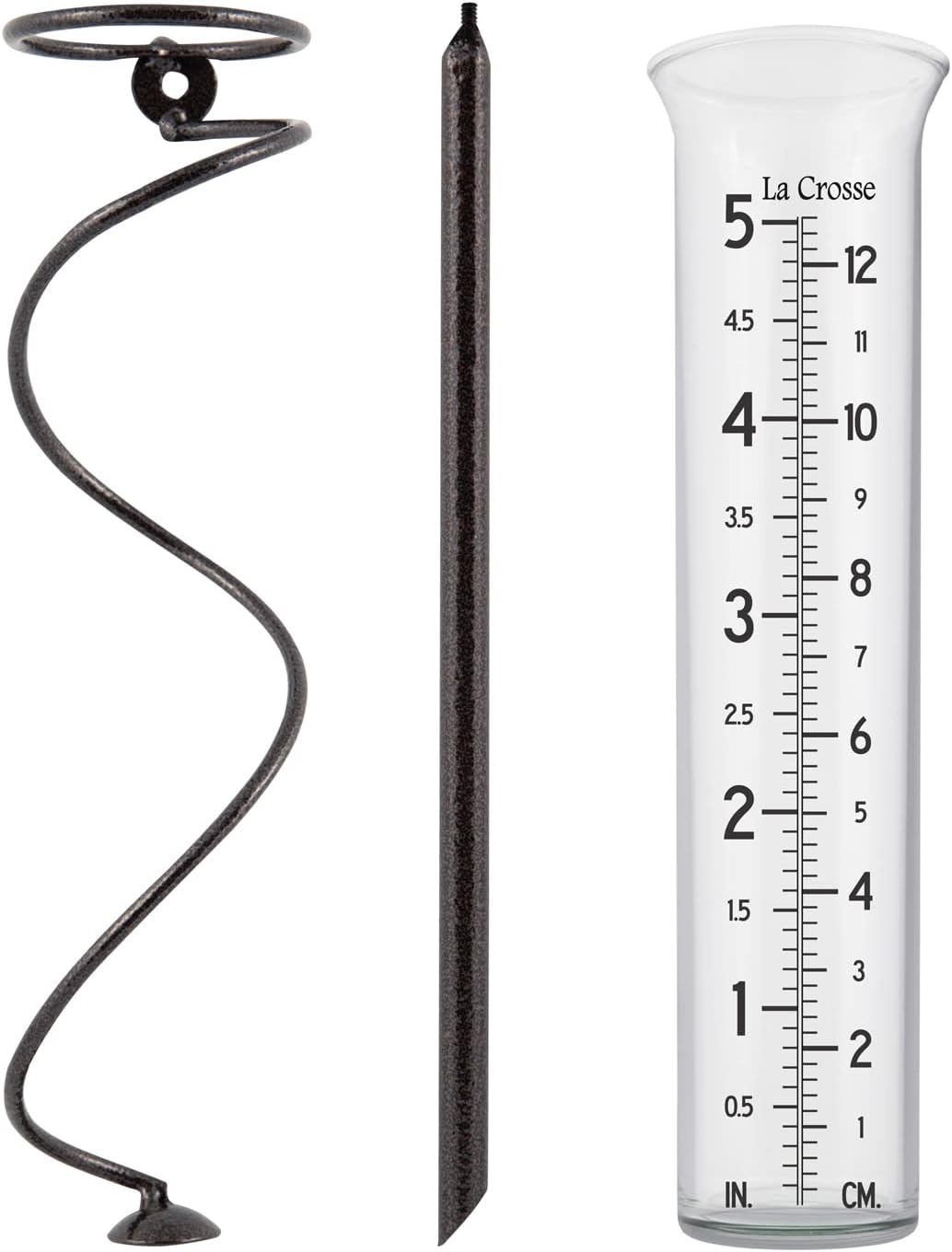 La Crosse 704-08967-INT Regenmesser aus Glas, 12,7 cm, Braun, Braun