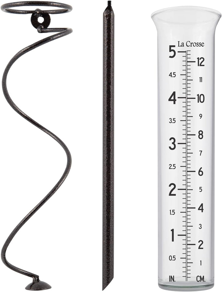 La Crosse 704-08967-INT Regenmesser aus Glas, 12,7 cm, Braun, Braun