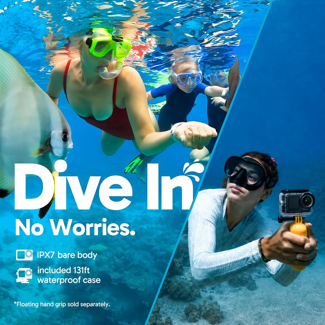 AKASO Brave 7 LE Action Cam 4k30FPS 20MP mit 64GB U3 Speicherkarte Unterwasserkamera IPX7 wasserdich