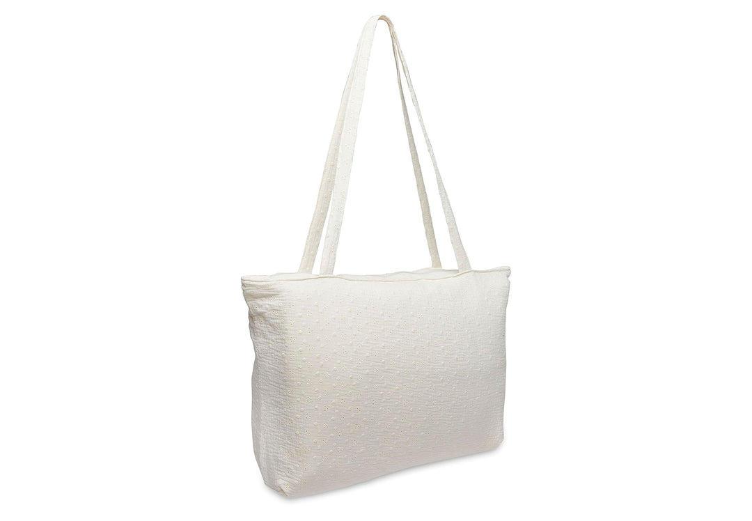 Jollein Shopper Tasche Umhängetasche Wickeltasche Ivory samtweiss | 027-821-66069 Weiss, Weiss