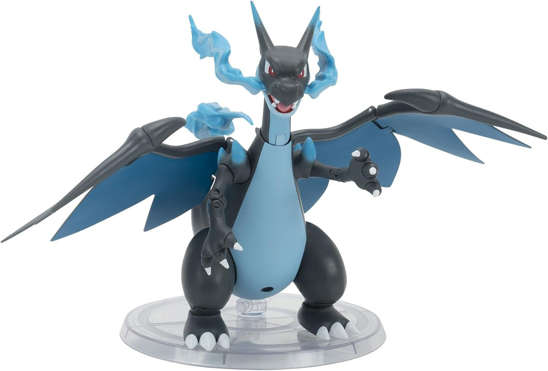 Pokémon PKW3428 - 15cm Select Figure - Mega-Glurak X, offizielle bewegliche Figur