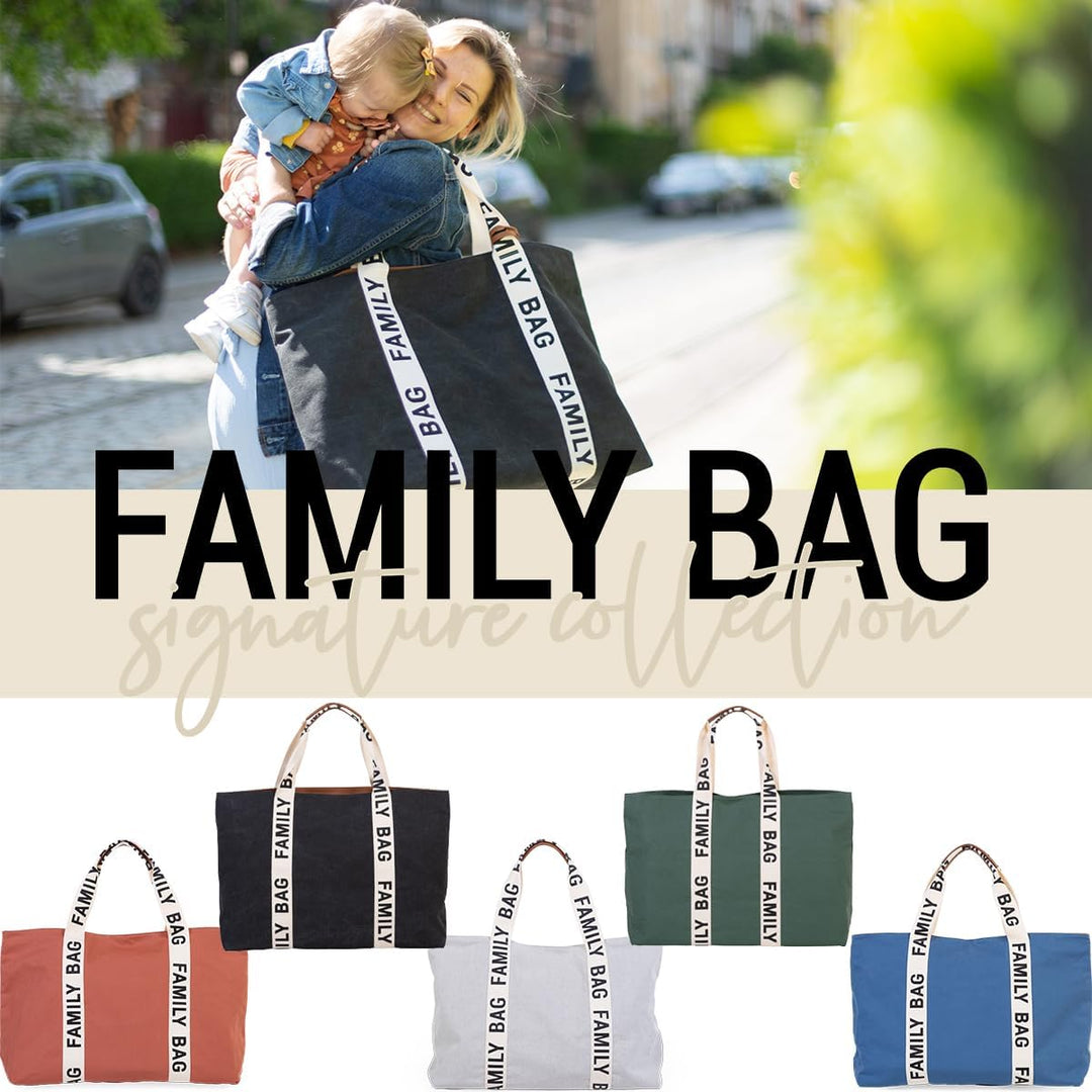 CHILDHOME, Family Bag, Wickeltasche, Reise-/Wochenendtasche, grosses Fassungsvermögen, abnehmbare Ta